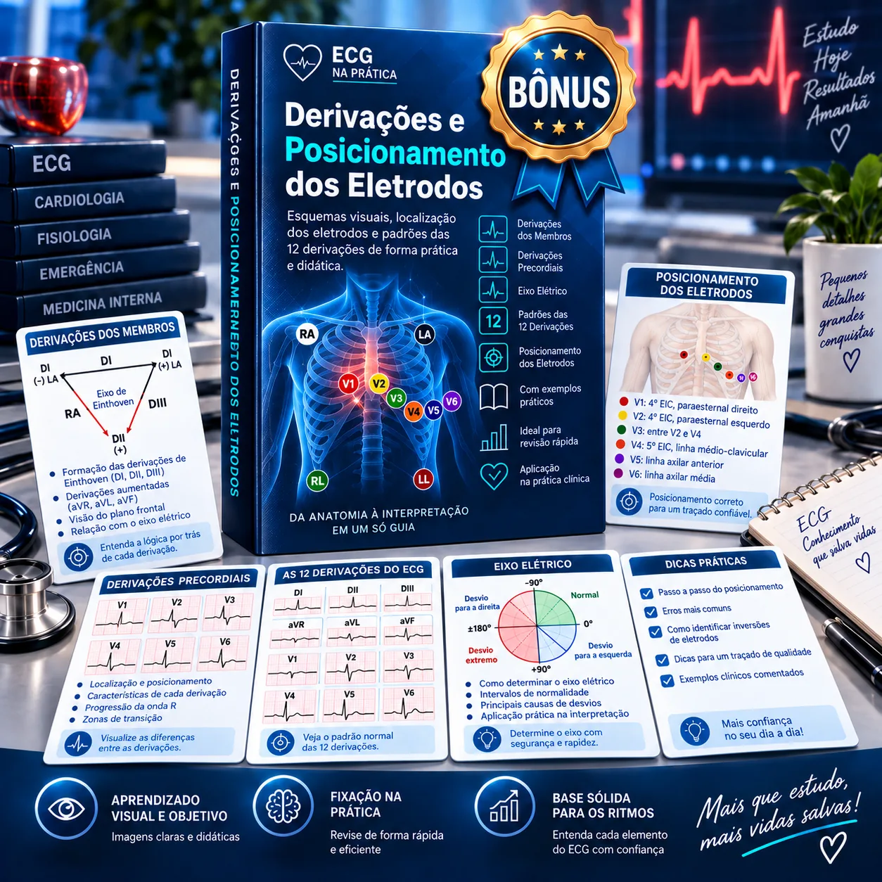 Derivações e Posicionamento dos Eletrodos