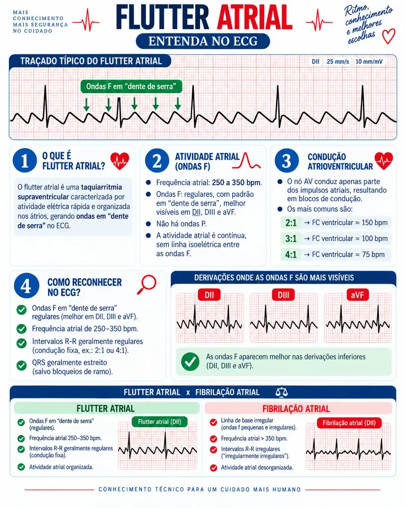 Flutter atrial: entenda no ECG